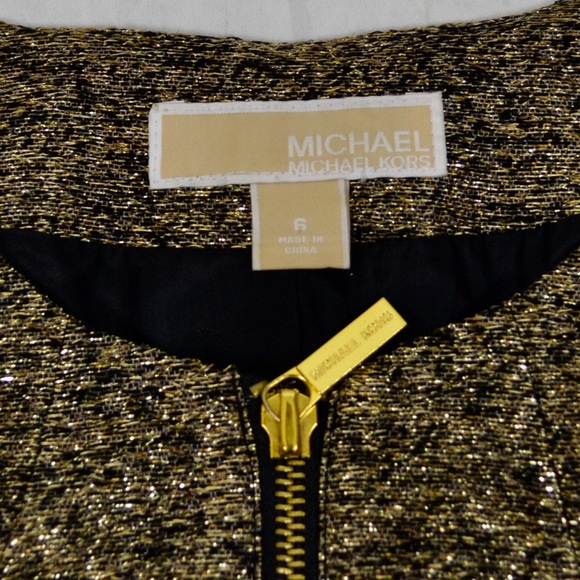 🤩Michael Kors🤩GOLD & BlK Killer Blazer - 6 - Picture 7 of 9